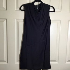 Helmut Lang Black Silk Sleeveless Shift Dress